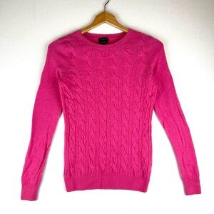 Talbots Pure Cashmere Crewneck Cable Preppy Quiet Luxury